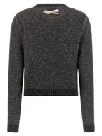 Gray Wool Silk Cardigan