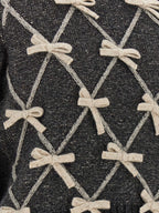 Gray Wool Silk Cardigan