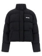 Black Polyamide Smiley Bomber