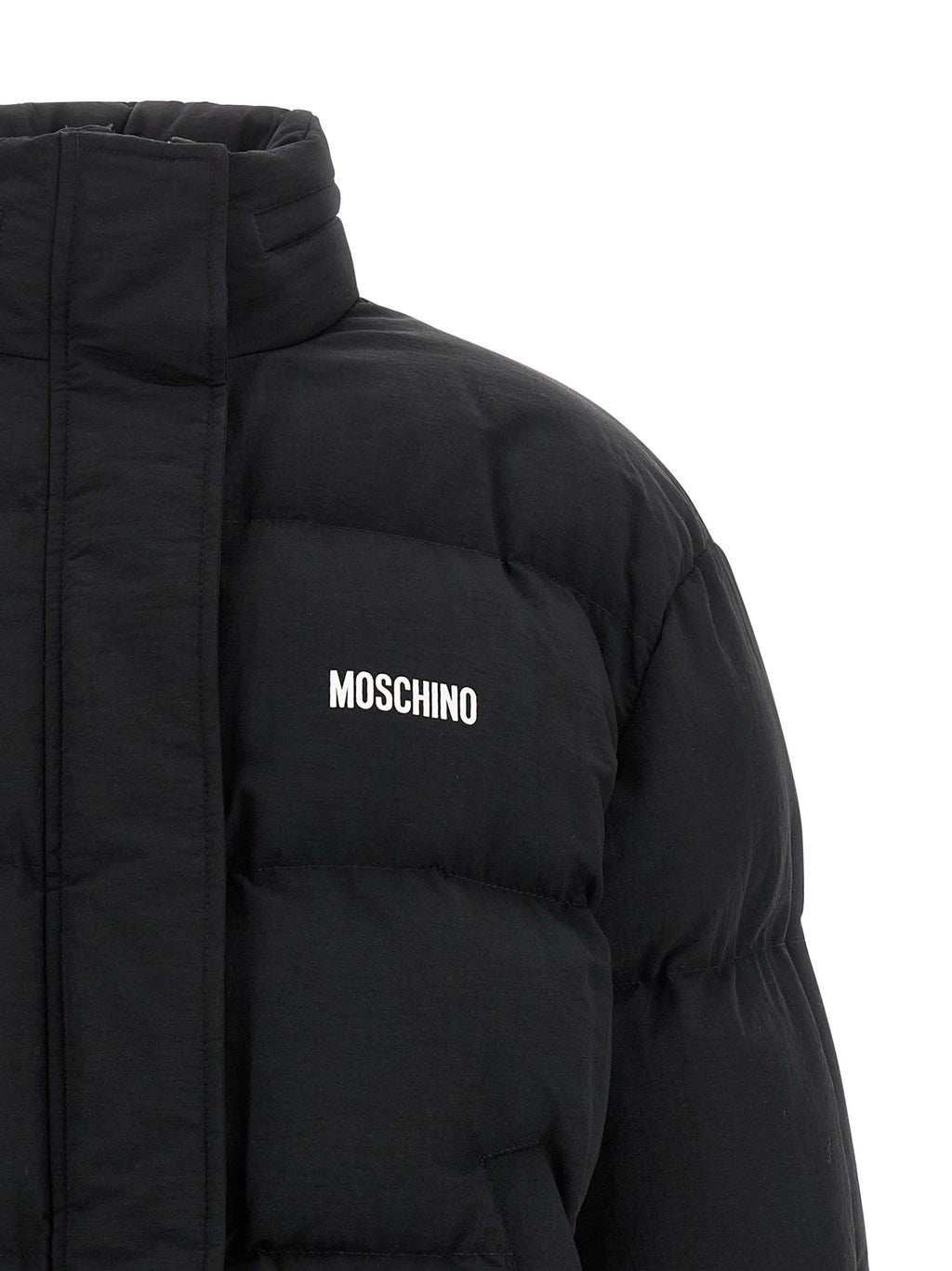 Black Polyamide Smiley Bomber