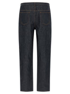 Japanese Denim Fairfax Low‑Rise Wide‑Leg Jeans