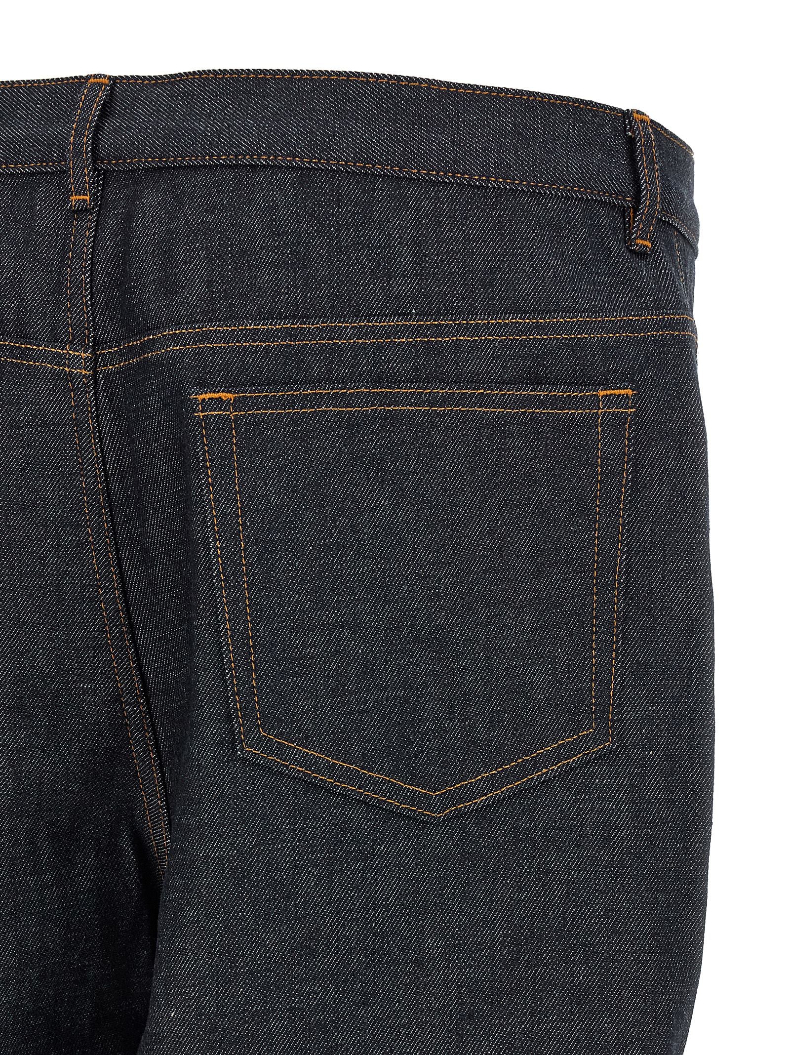 Japanese Denim Fairfax Low‑Rise Wide‑Leg Jeans