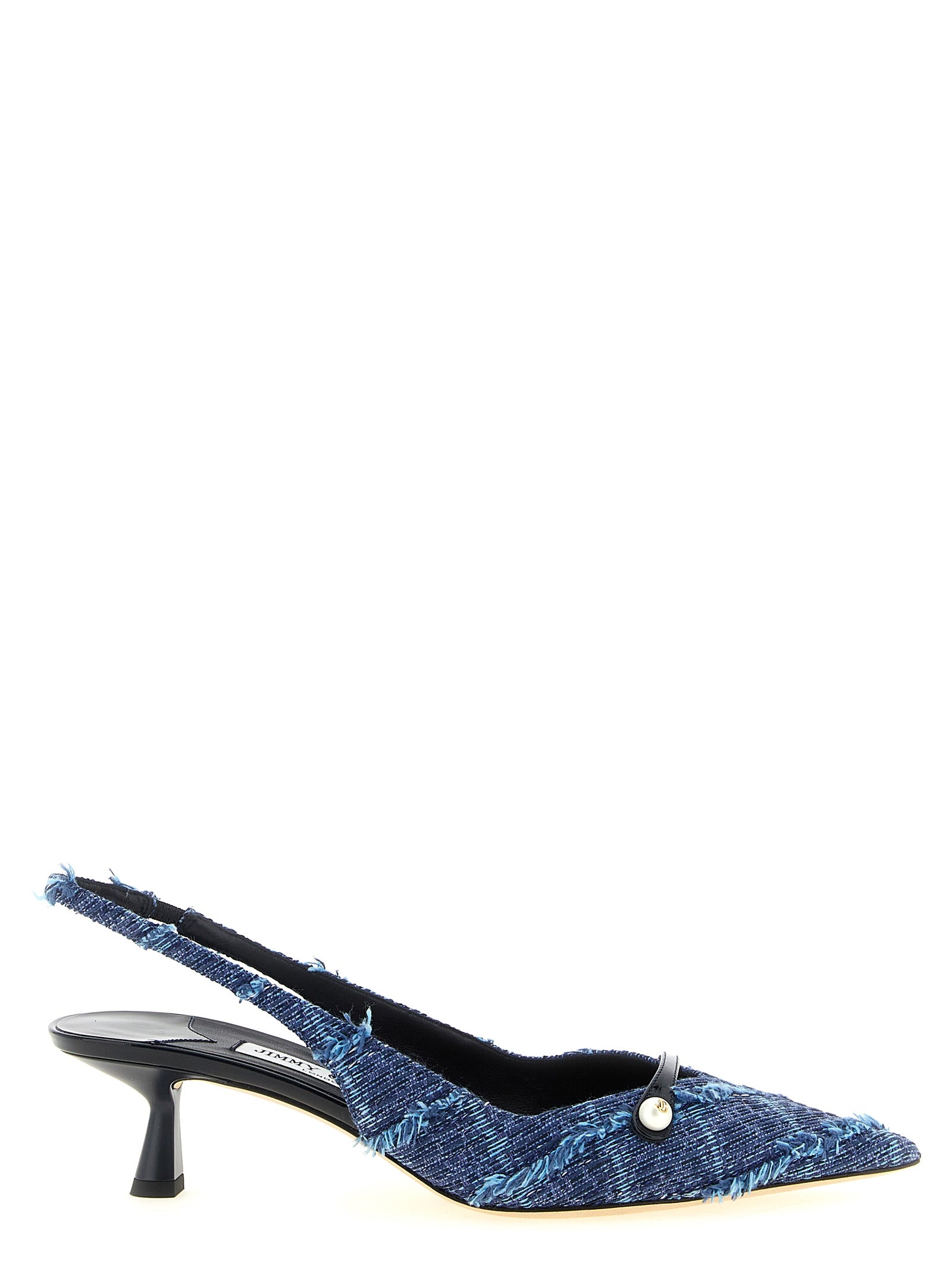 Multicolor Tencel Amita Slingback Heels
