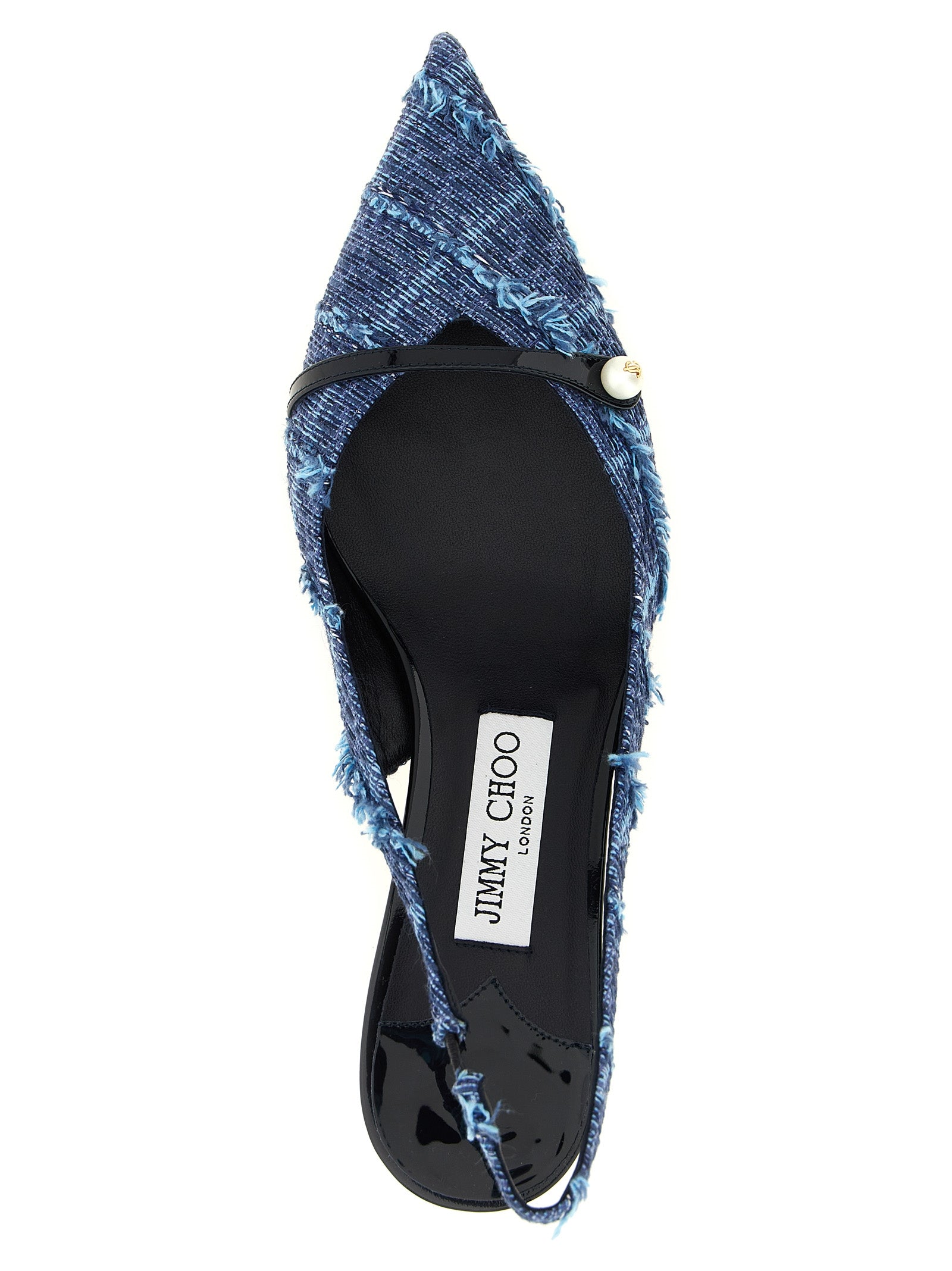 Multicolor Tencel Amita Slingback Heels