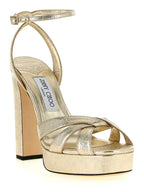 Gold Fabric Kove Sandals