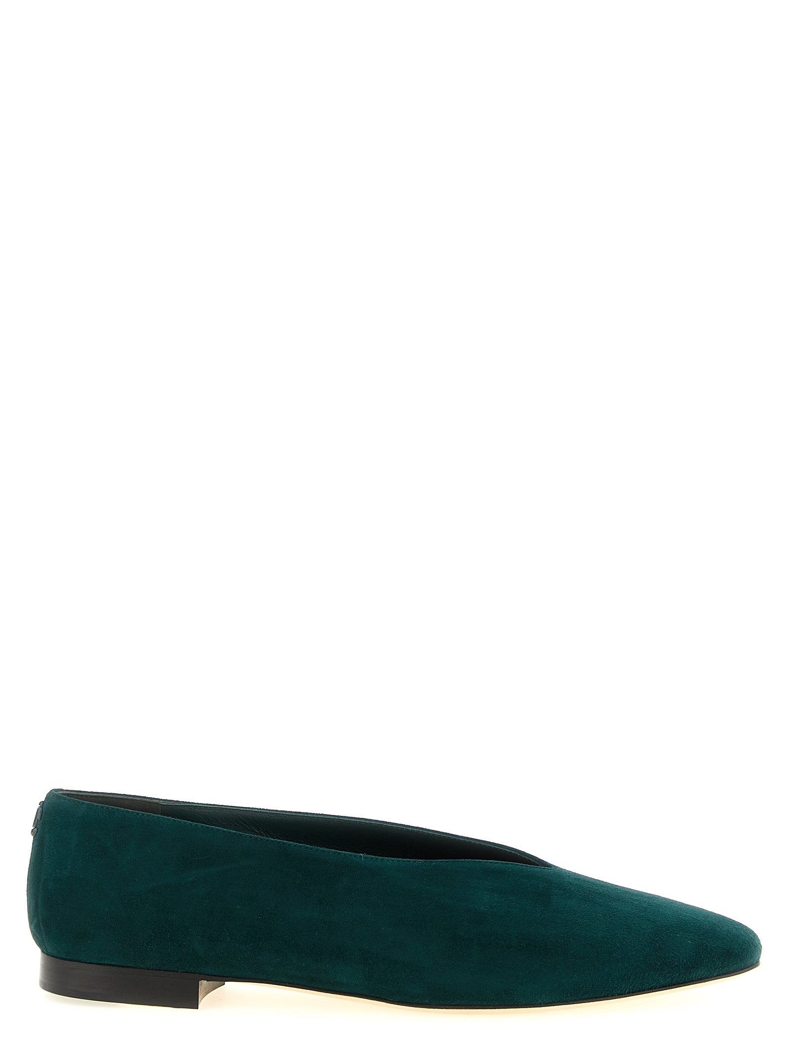Forest Green Suede Ballet Flats