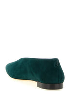 Forest Green Suede Ballet Flats