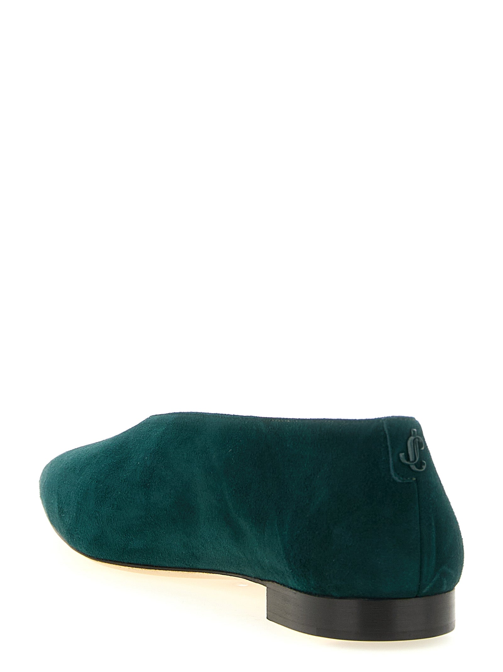 Forest Green Suede Ballet Flats
