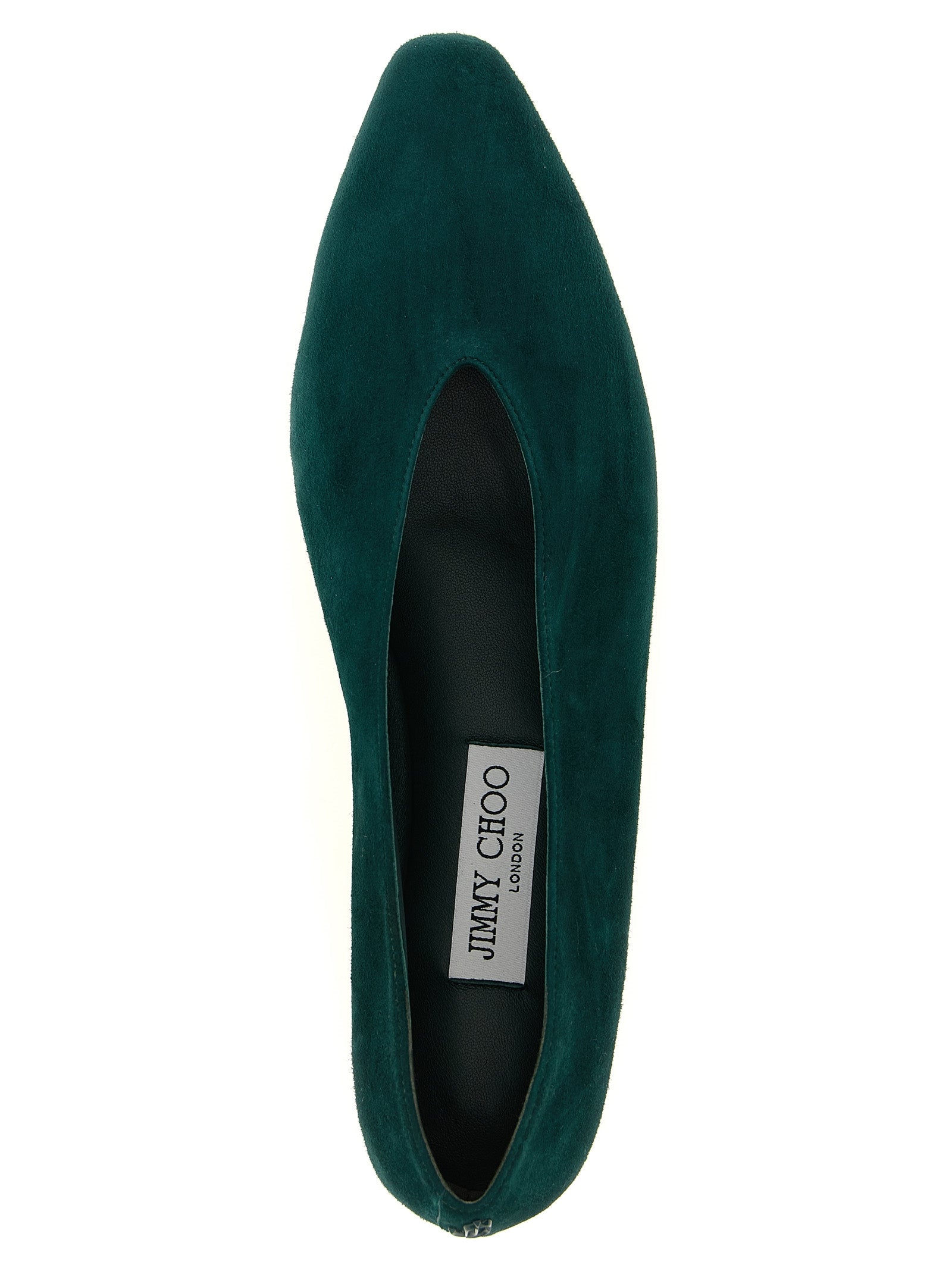 Forest Green Suede Ballet Flats