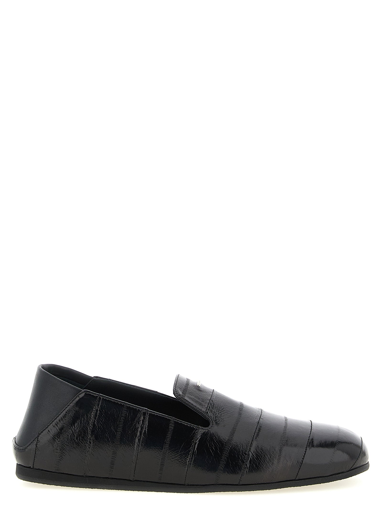 Rupert 10 Black Leather Slip-On Loafers