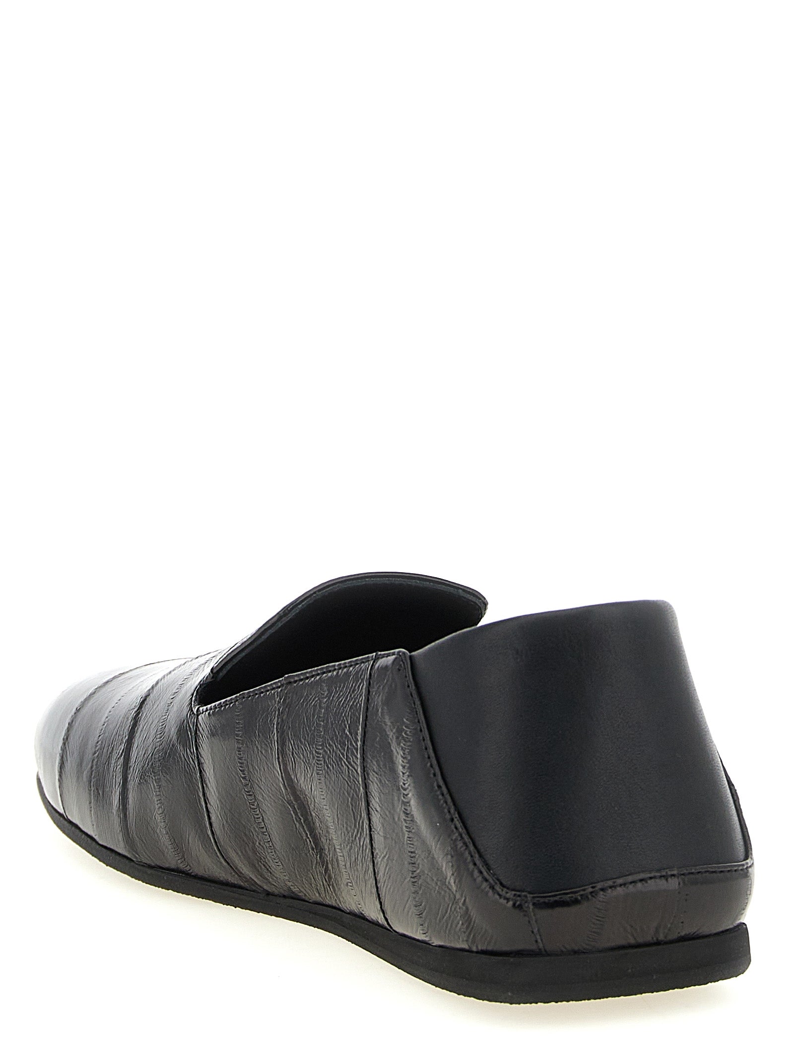 Rupert 10 Black Leather Slip-On Loafers