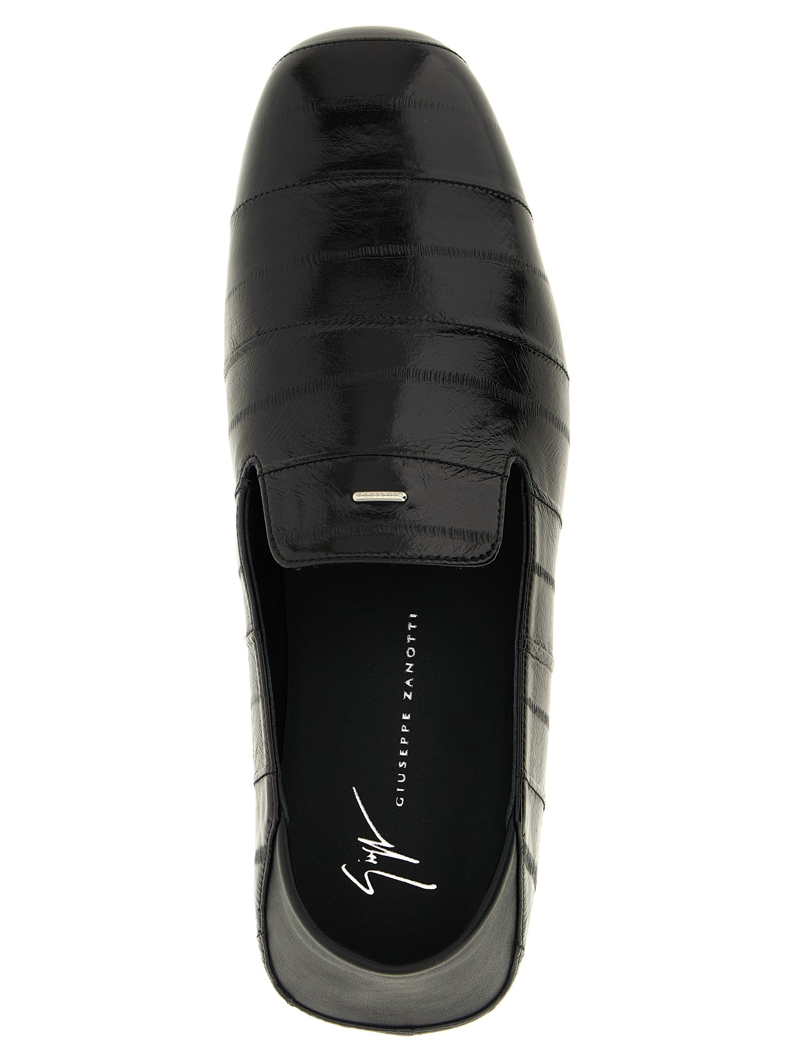Rupert 10 Black Leather Slip-On Loafers
