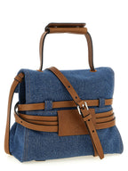 Blue Denim Tie Me Handbag