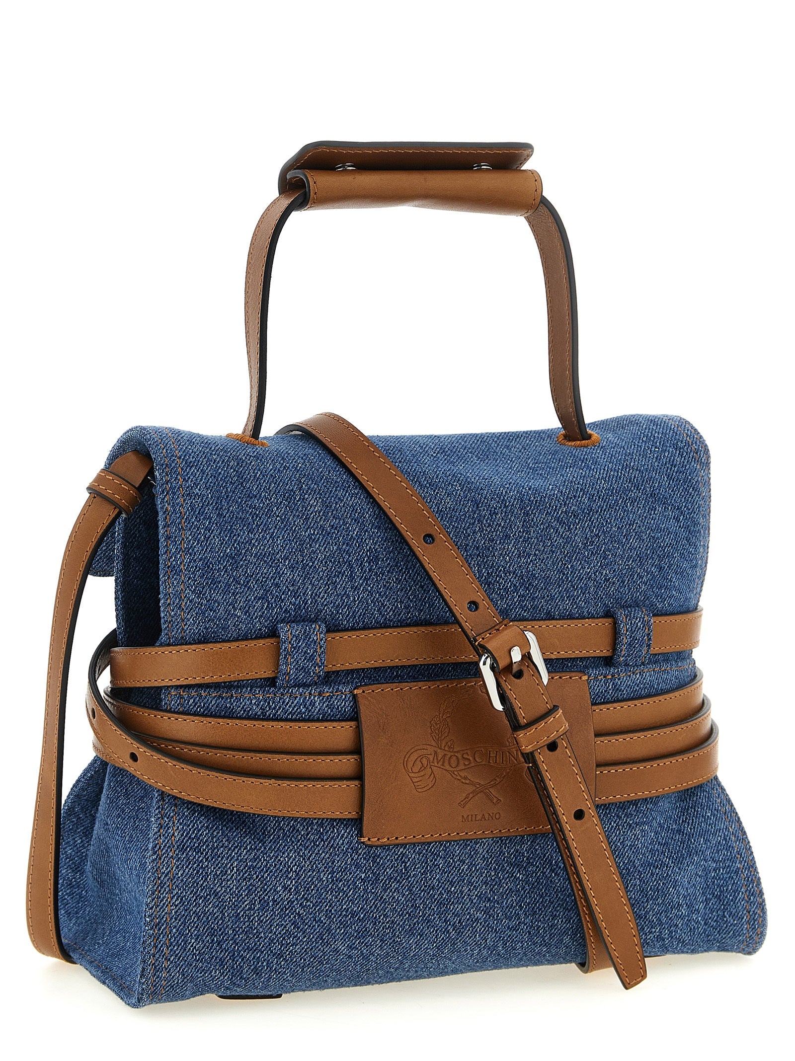 Blue Denim Tie Me Handbag