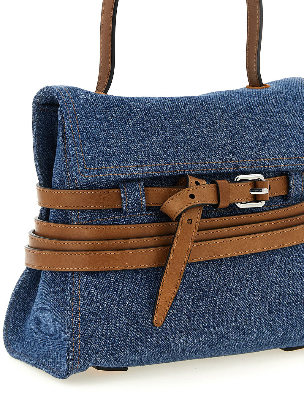 Blue Denim Tie Me Handbag