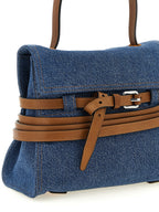 Blue Denim Tie Me Handbag