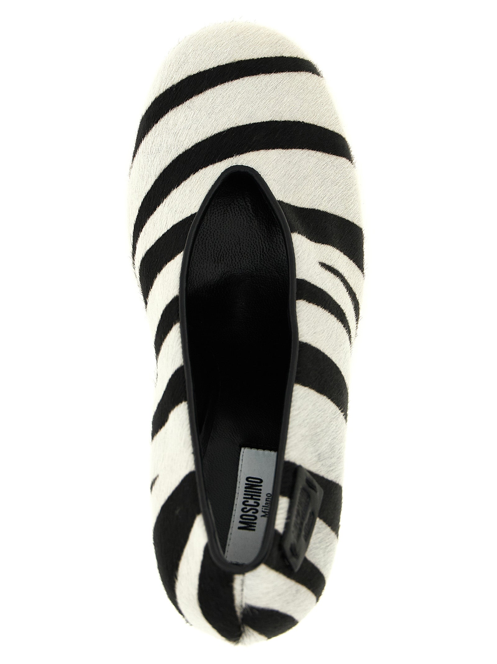 Calfskin Zebra Print Pony Hair Pumps