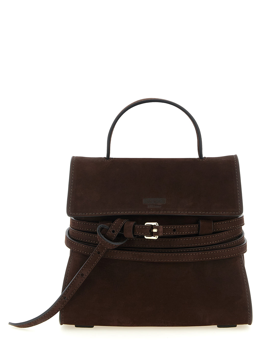 Dark Brown Calfskin Tie Me Handbag