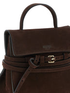 Dark Brown Calfskin Tie Me Handbag