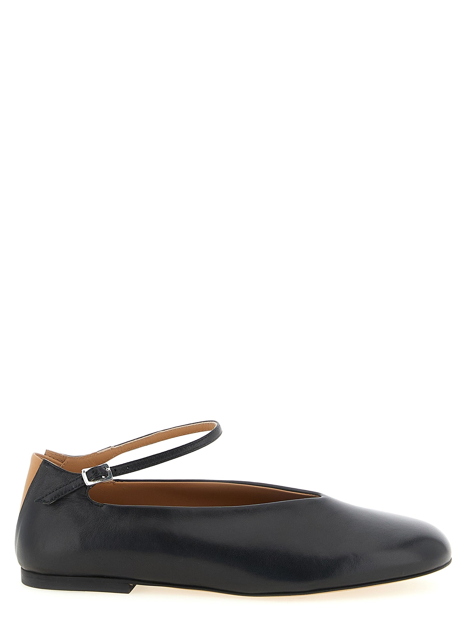 Black Calfskin Elyss Ballet Flats