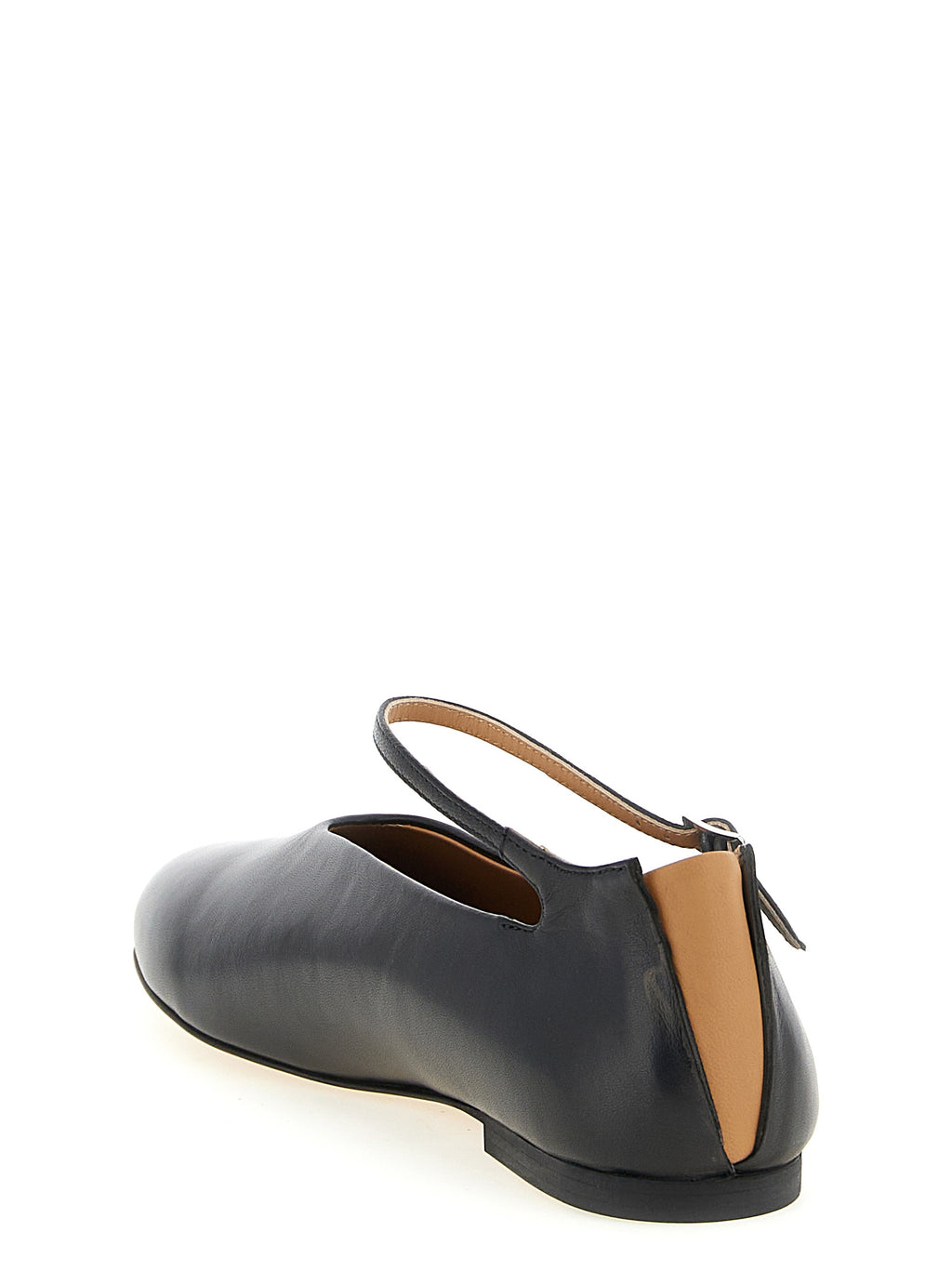 Black Calfskin Elyss Ballet Flats