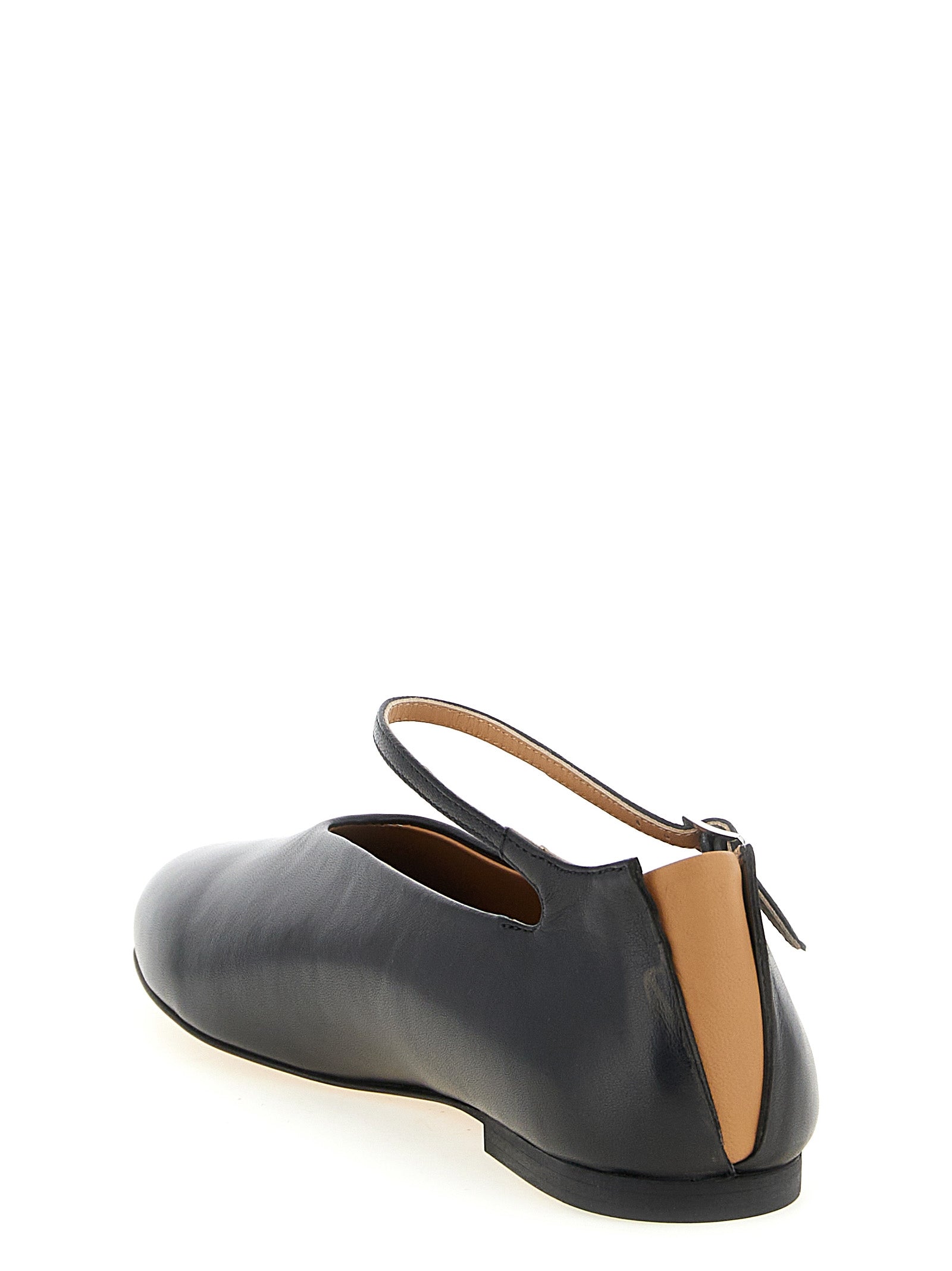 Black Calfskin Elyss Ballet Flats