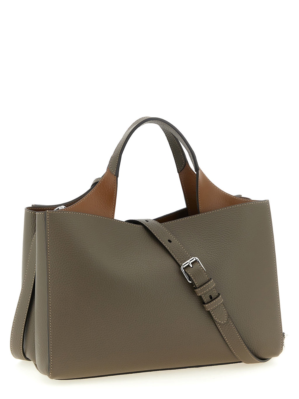 Small Hammered Calfskin Bucket Bag