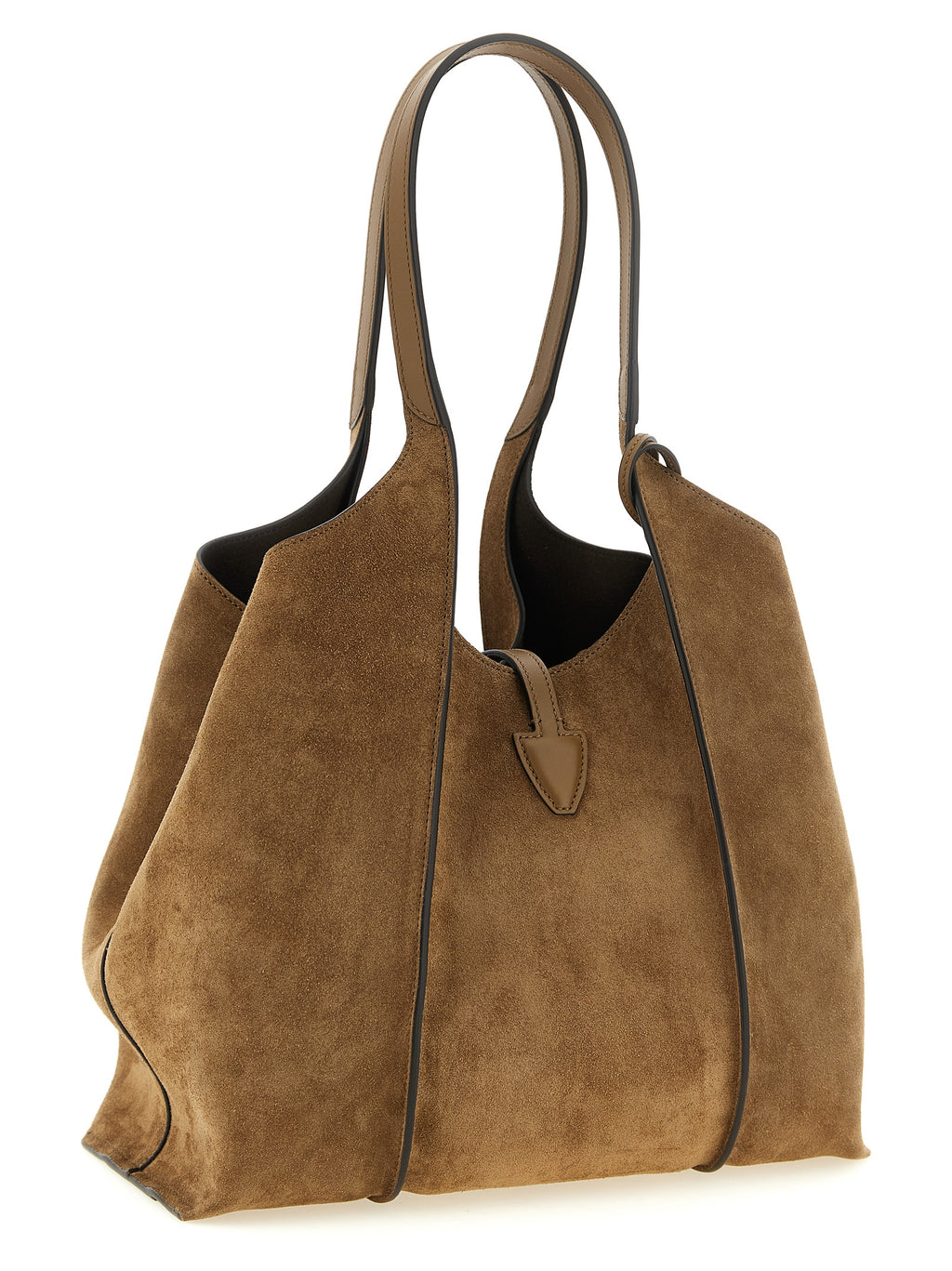 Suede and Calfskin T Timeless Midi Tote