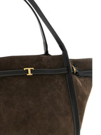 Brown Calfskin Tim Midi Tote