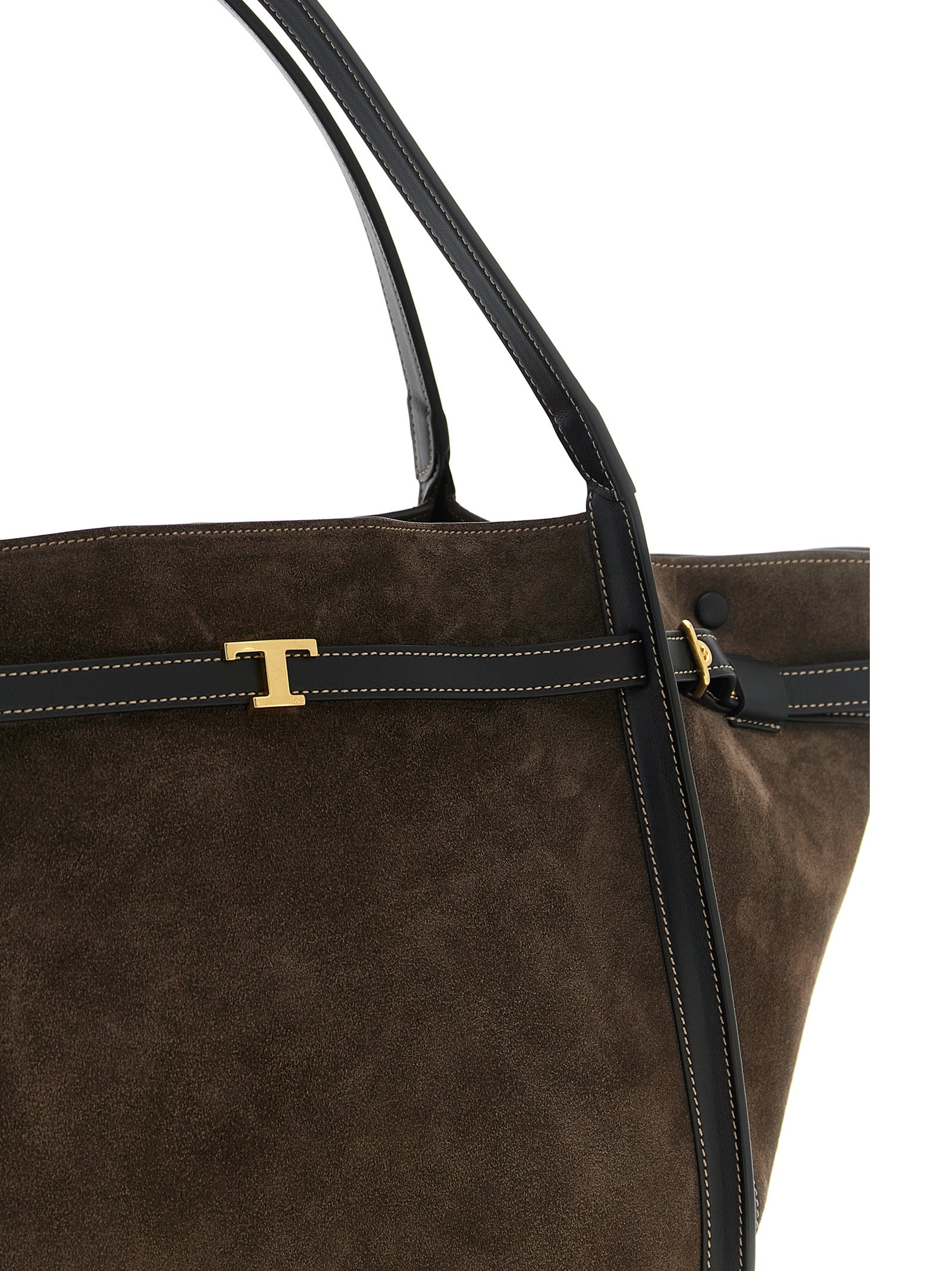 Brown Calfskin Tim Midi Tote