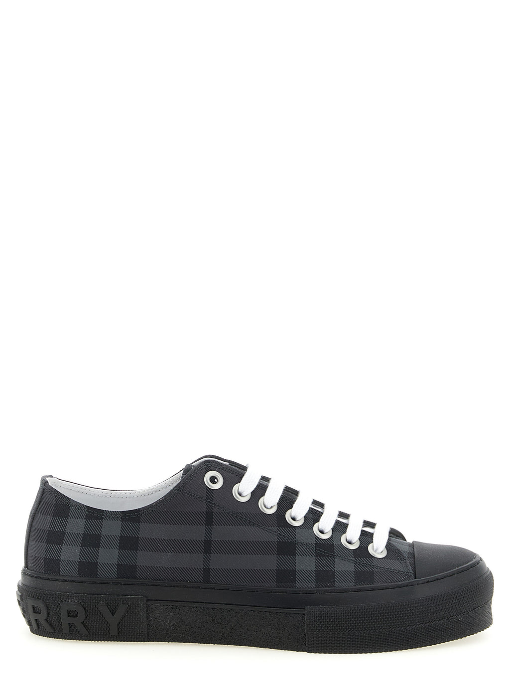 Polyamide Check Low‑Top Sneakers