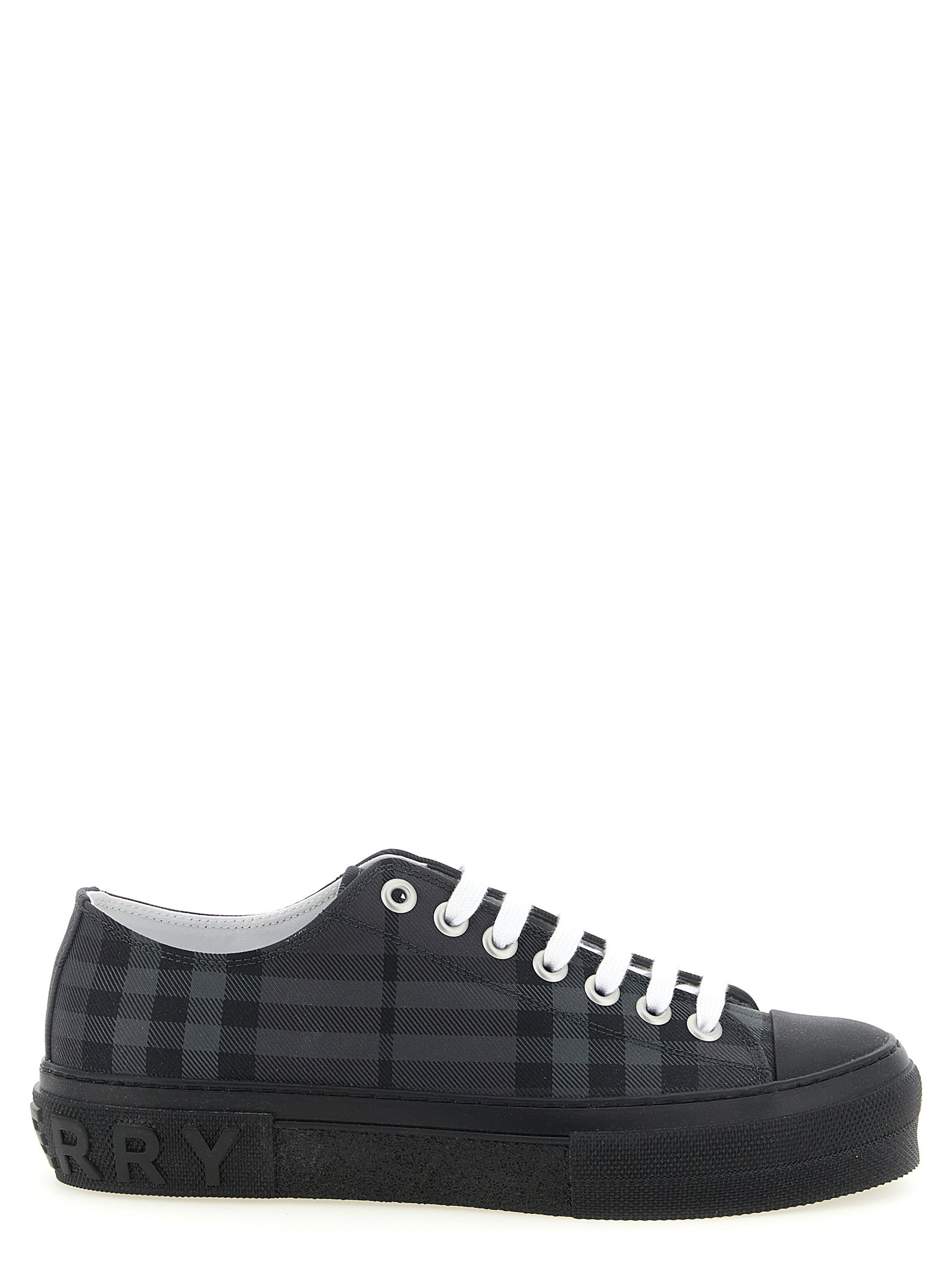 Polyamide Check Low‑Top Sneakers