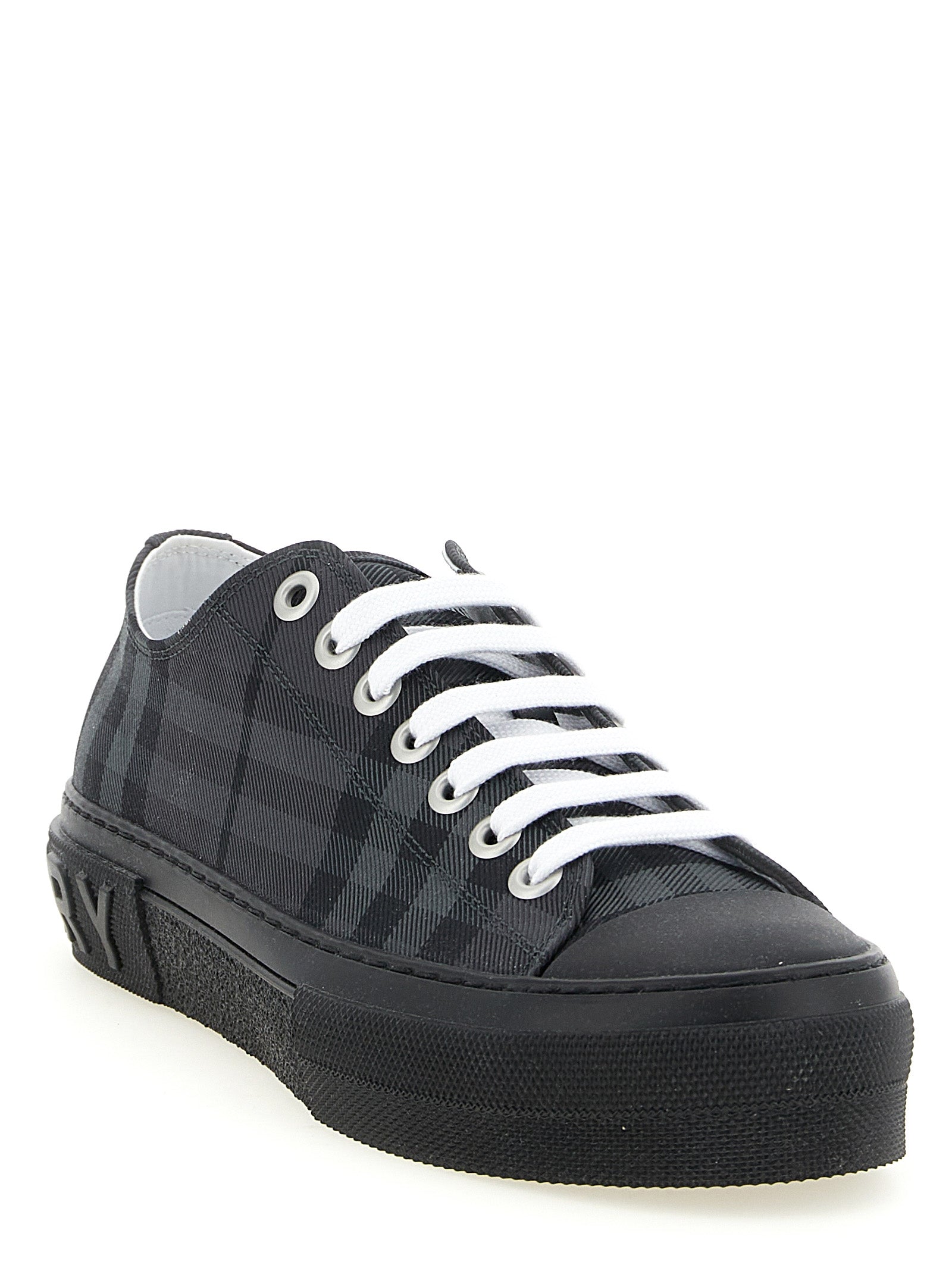 Polyamide Check Low‑Top Sneakers
