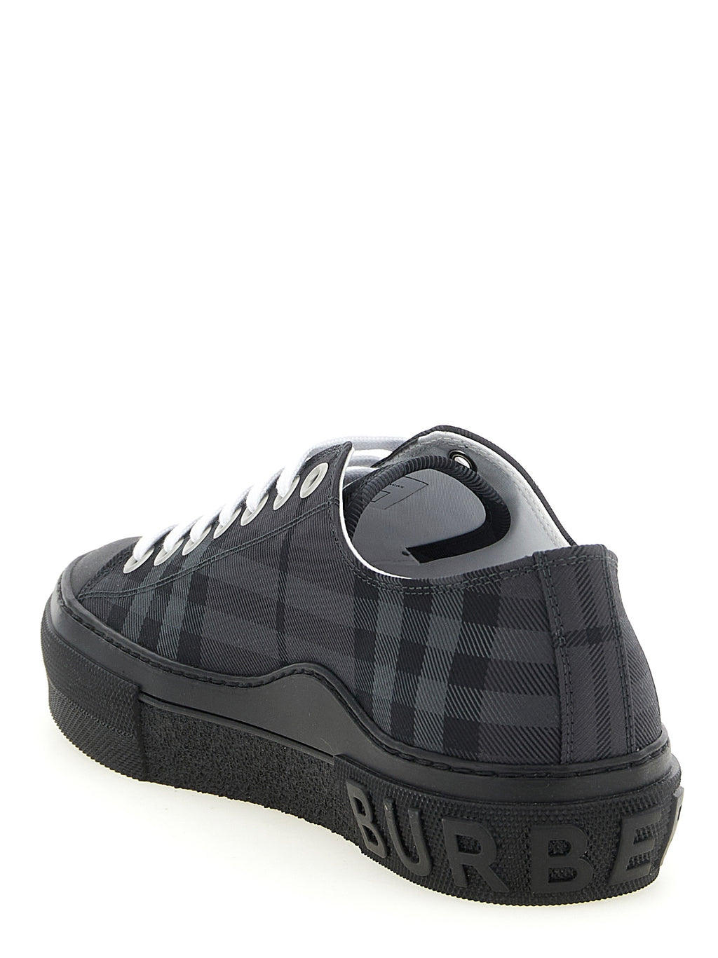 Polyamide Check Low‑Top Sneakers