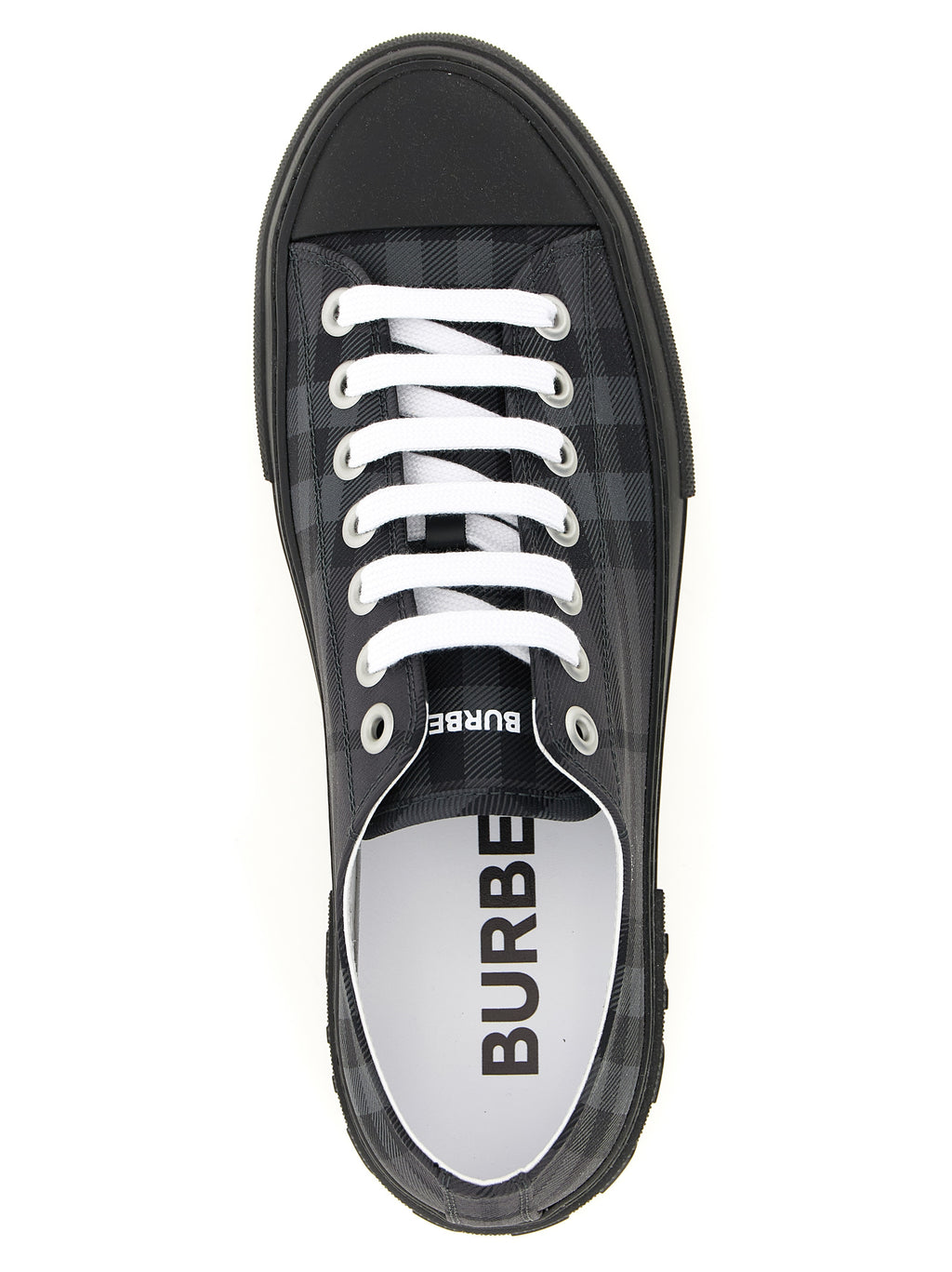 Polyamide Check Low‑Top Sneakers