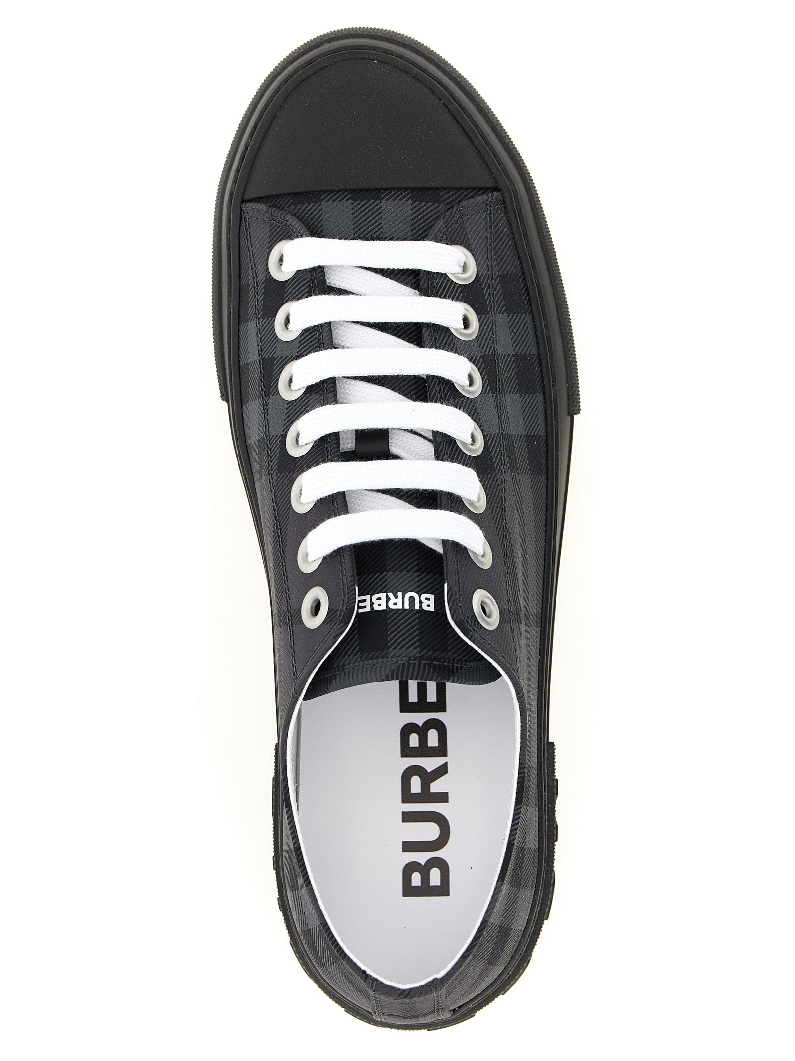 Polyamide Check Low‑Top Sneakers