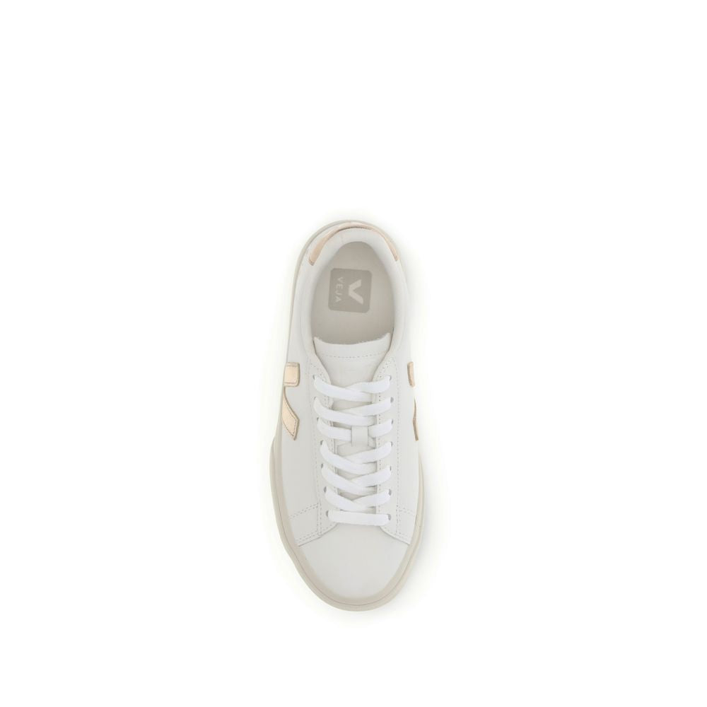 White Calf Leather Campo Low Tops
