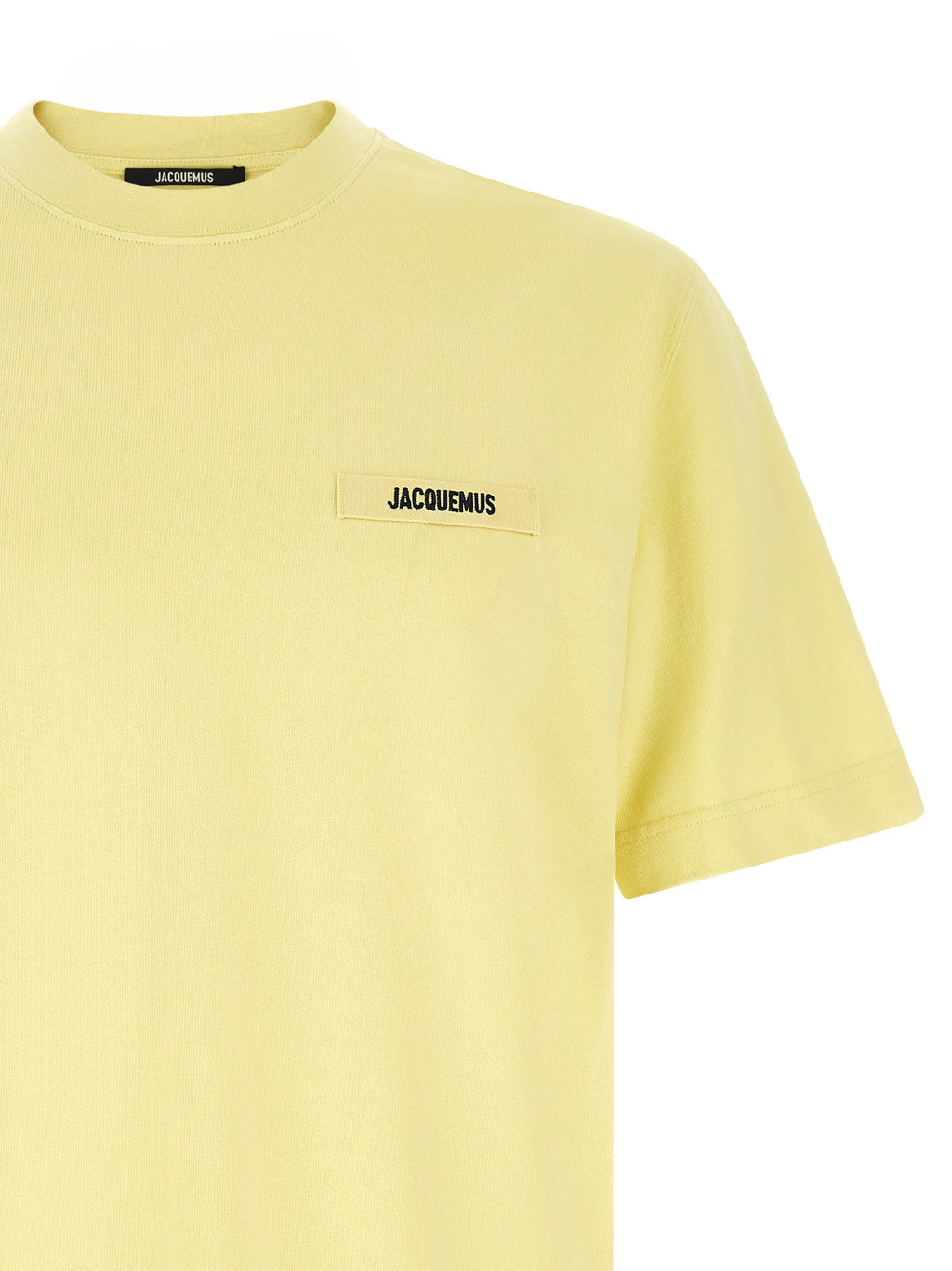 Pastel Yellow Gros-Grain Cotton T-Shirt