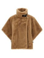 Beige Fur-Effect Cape