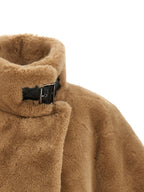 Beige Fur-Effect Cape