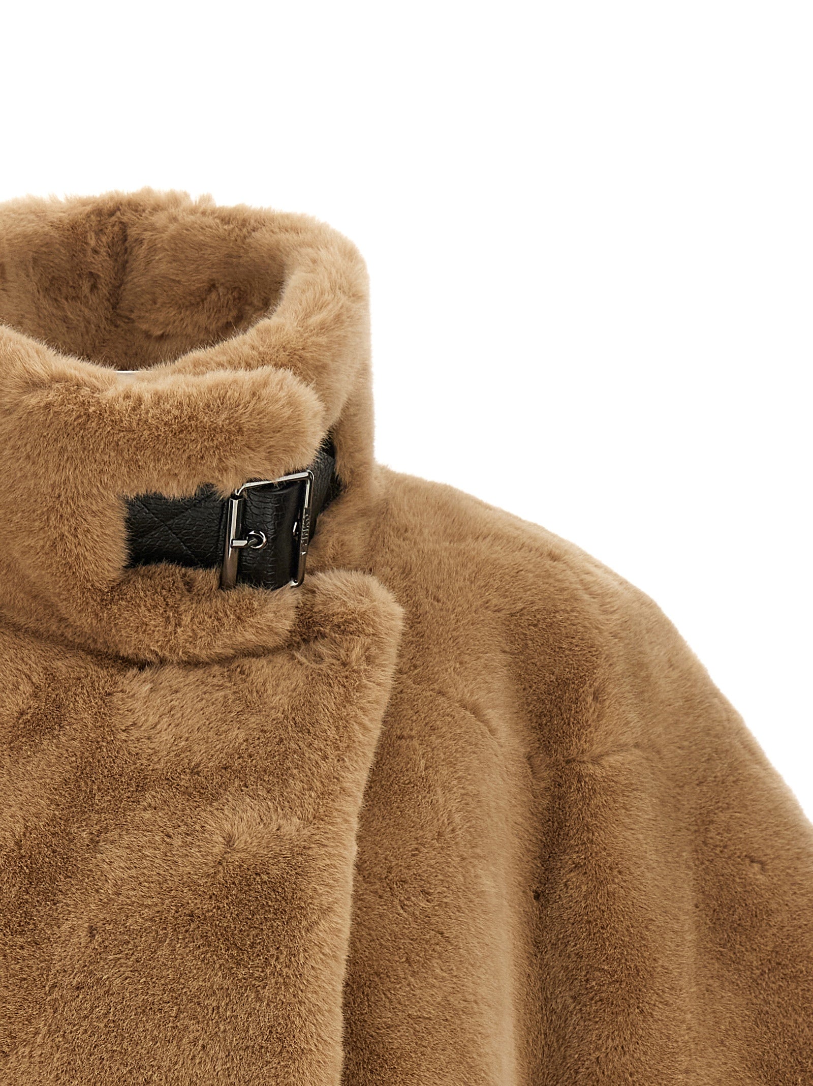 Beige Fur-Effect Cape