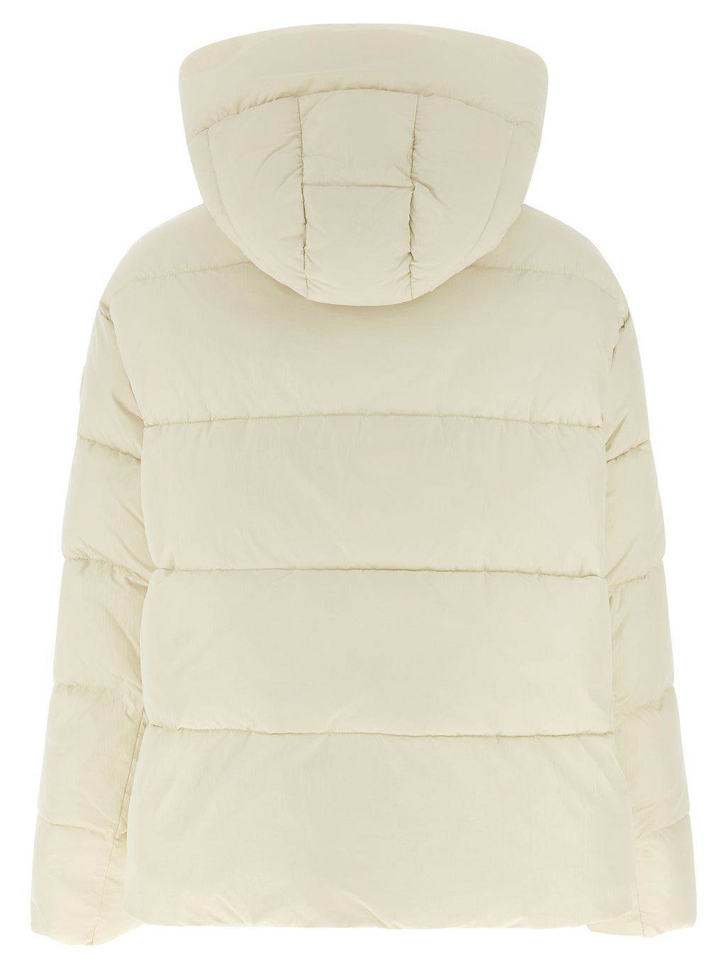 Beige Polyamide Full-Length Down Jacket