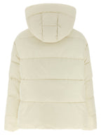 Beige Polyamide Full-Length Down Jacket