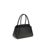 Compact Calfskin Top Handle Bag