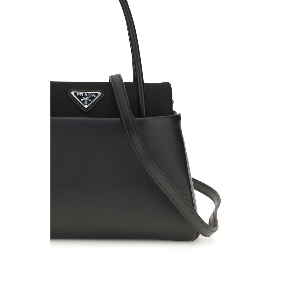 Compact Calfskin Top Handle Bag