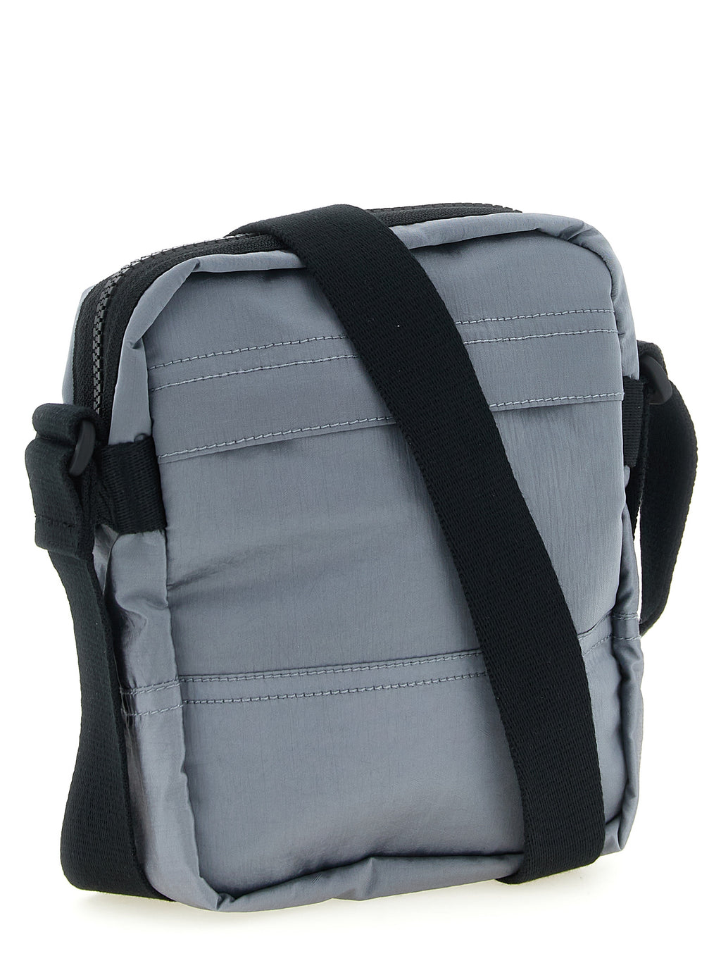 Gray Polyamide Crossbody Bag