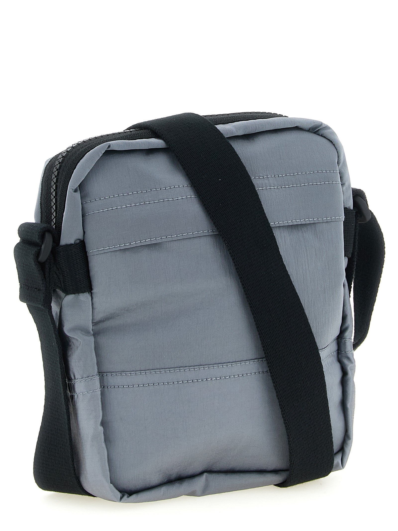 Gray Polyamide Crossbody Bag