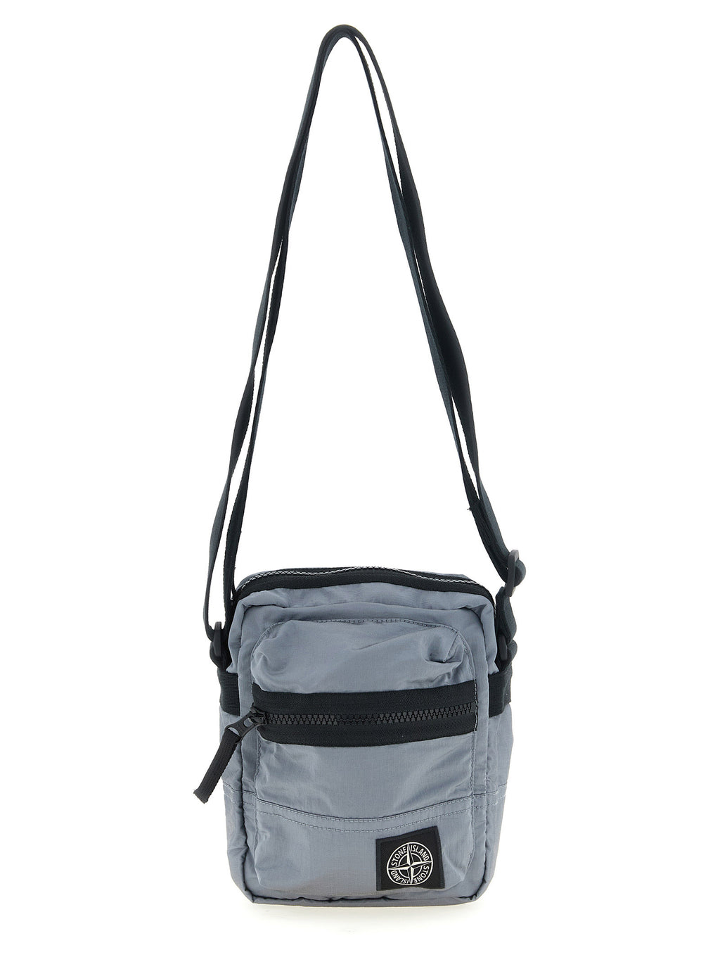 Gray Polyamide Crossbody Bag