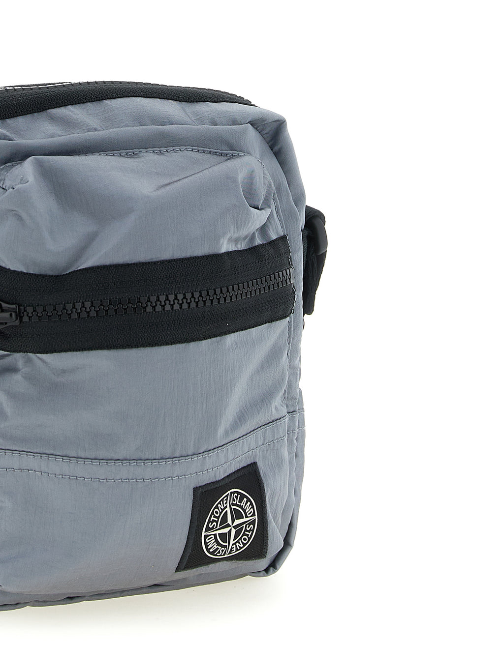 Gray Polyamide Crossbody Bag
