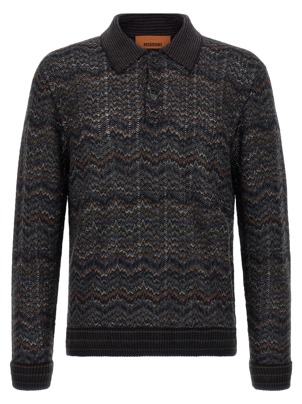 Multicolor Cashmere Zigzag Cardigan